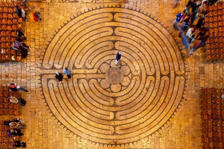 Labyrinth of the Chartres Cathedral in France.