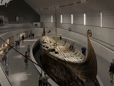 A previously discovered Viking ship from Oseberg features rivets of comparable size