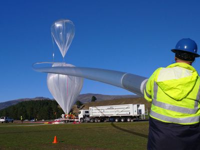 Super-pressure balloons—like this one being inflated in New Zealand last May—can stay aloft longer. Scientists want to use them at the South Pole, where they might circle over the continent 100 days while observing deep into the universe.