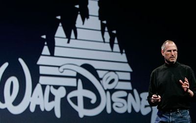 Apple CEO Steve Jobs delivering his keynote address at MacWorld Conference & Expo in San Francisco in 2007