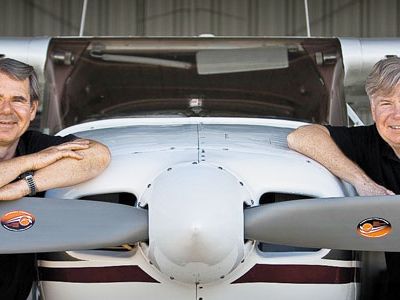 Pilot Bruce Moore and photographer Jim Koepnick