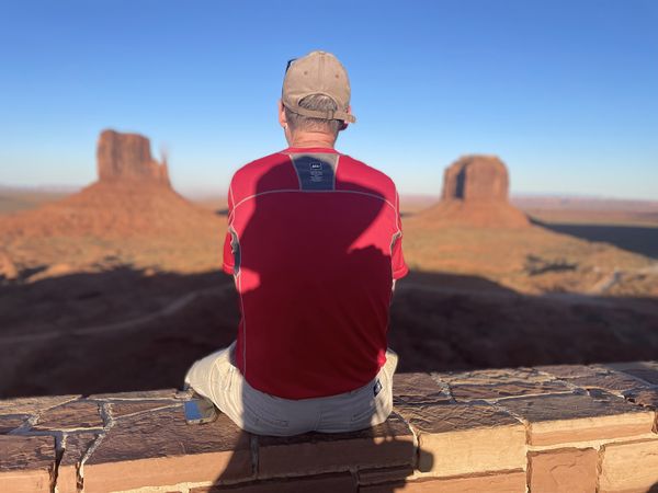 Tom and I at sunset, Monument Valley Navajo Tribal Park, Arizona thumbnail