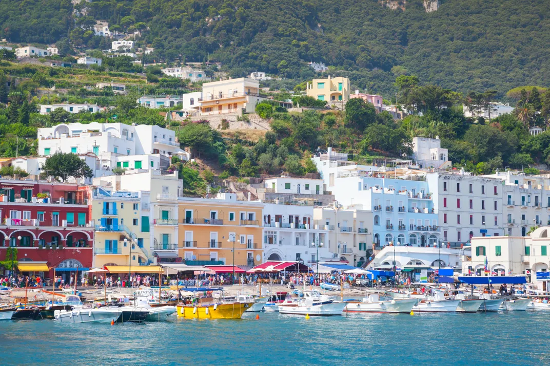 Port on the island of Capri