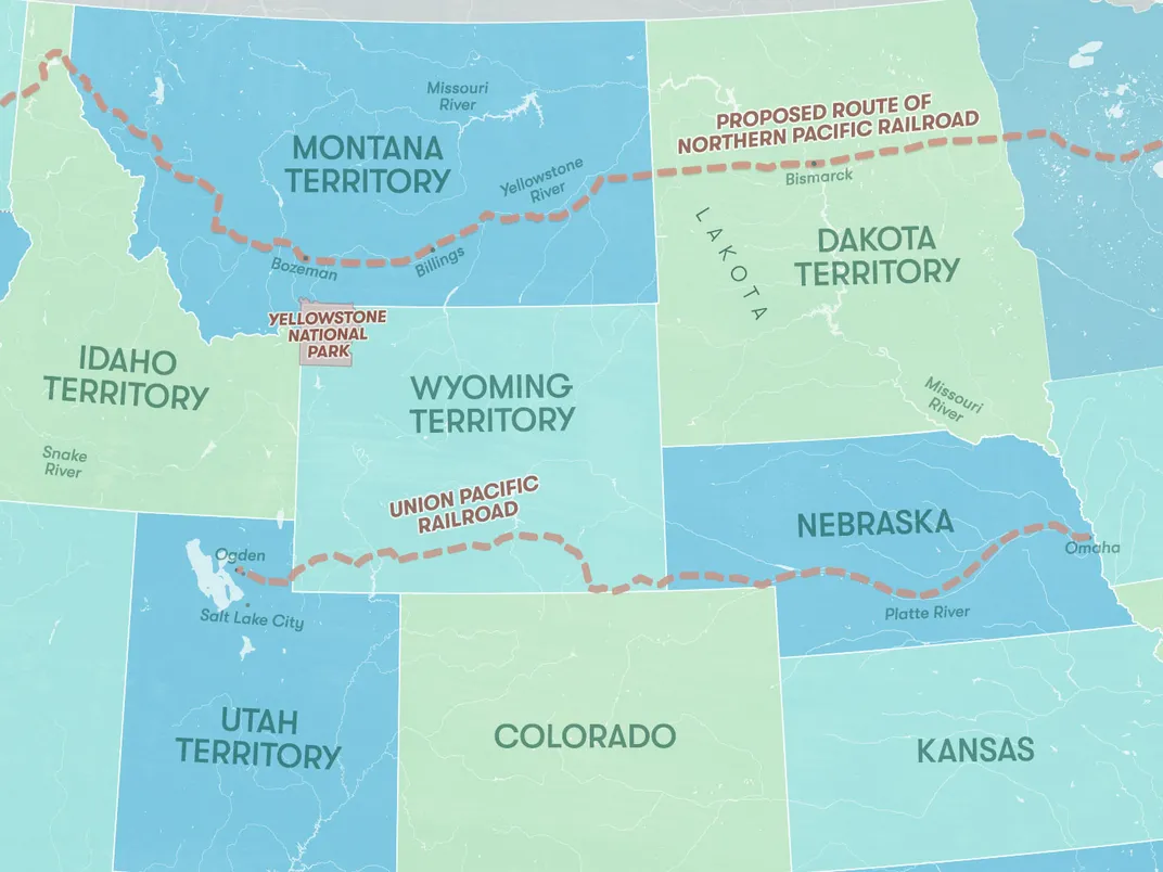 Map of the Northwest in 1872