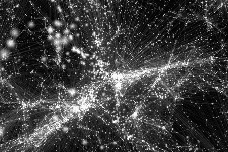 A visualization of the Varying Length Model of the cosmic web.