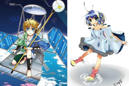 Left, “GPM” by Yuki Kiriga. Right, “Mizu-chan” by Sabrynne Buchholz