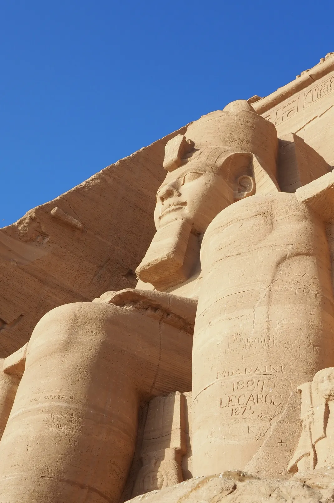 2 - Ramses II was one of the most famous and powerful pharaohs in all of ancient Egyptian history, which explains why his statue at Abu Simbel is colossal.