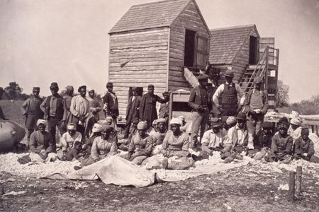 A group of escaped former slaves gathered at the plantation of Confederate General Thomas Drayton. After Federal troops occupied the plantation they began to harvest and gin cotton for their own profit