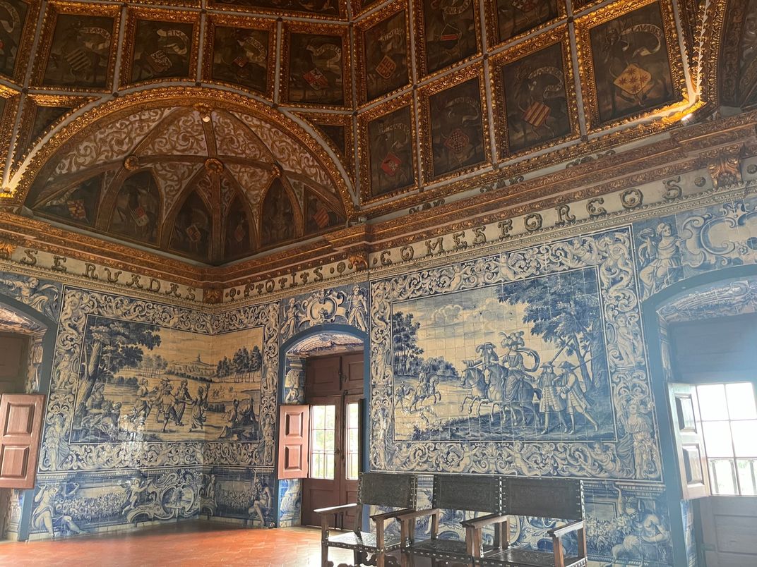 A grand room at the National Palace, Sintra. Credit: Beth Gordon