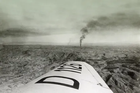 In 1930 from a Junkers F.13 leased by the Anglo-Persian Oil Company (a forerunner of BP), the site of the first oil strike in the Middle East (1908), looks deserted. Today, its wells produce 5,000 barrels a day.