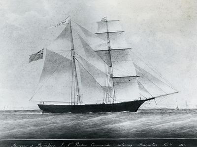 An illustration of the&nbsp;Mary Celeste&nbsp;in 1861, when the ship was known as the&nbsp;Amazon