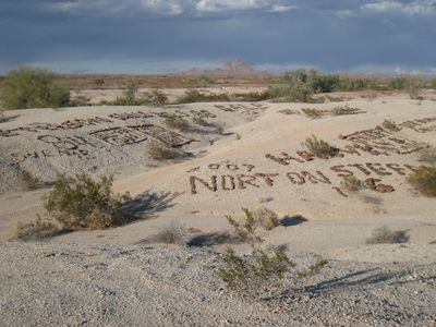 The Valley of the Names is located in an isolated patch of desert in Southern California. 
