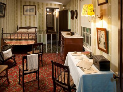 The room where Abraham Lincoln died in the Petersen House