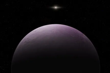 An artist's conception of the view from Farout.