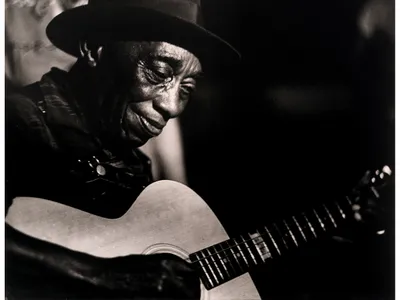 The enigmatic John Smith Hurt, shown in 1966, was a pioneer of the vital American art form known as Mississippi Delta blues.