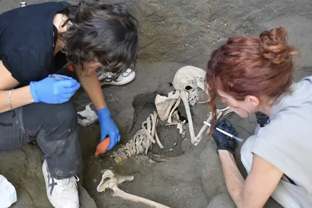 One of the ancient victims recently unearthed at Pompeii