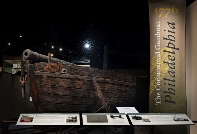 Gunboat on display