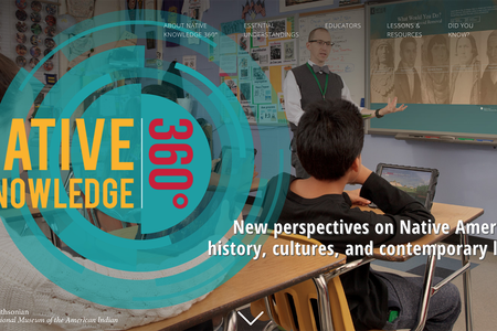Middle school students learning with educational resources on American Indian removal produced by the National Museum of the American Indian. (Alex Jamison)
