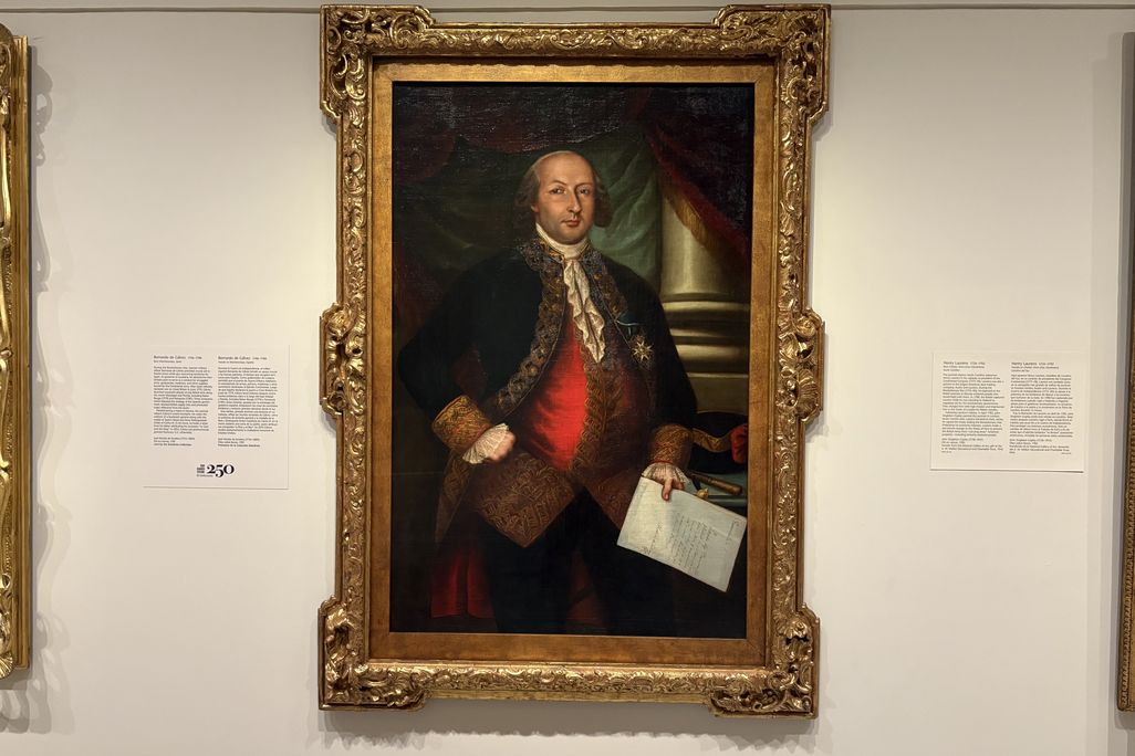 Bernardo de Gálvez by José Nicolás de la Escalera on display