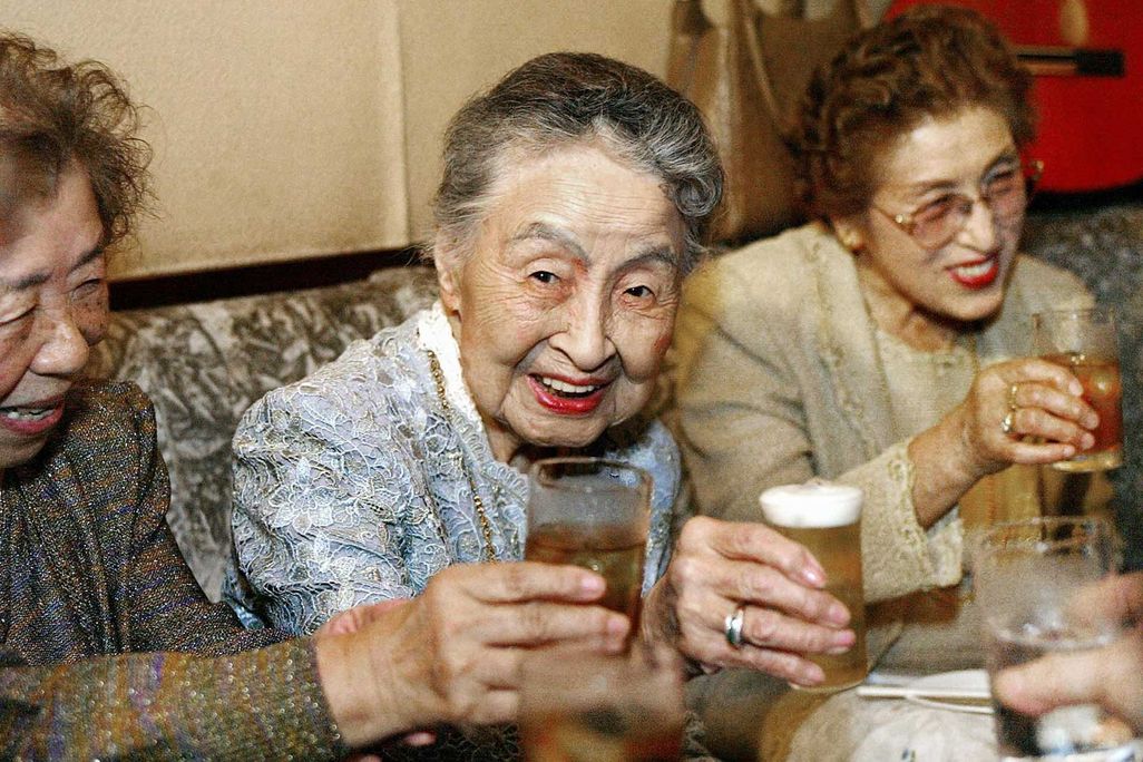 101-Year-Old Woman at Birthday Party