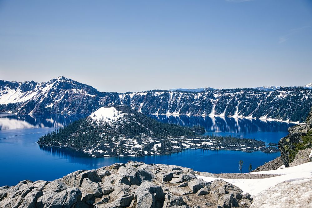It had just snowed 24 hours prior, so this was a treat with our first trip to Crater Lake National Park in Oregon.