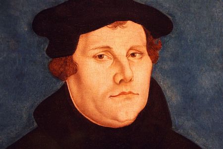 A painting of Martin Luther.